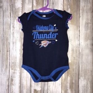 Oklahoma City Thunder Baby Girl Onesie 12M Blue NBA Bodysuit